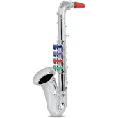 Color Baby Saxofoon 4 toetsen Zilver 37 cm