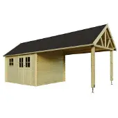 Gardenas Gloucester Houten Tuinhuis L Met Overkapping 385 X 295 Cm