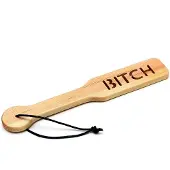 Rimba - Houten Spanking Paddle met Tekst 'Bitch'
