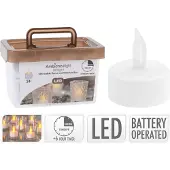 Ambiance Theelichtjes LED - Box met 24 stuks INCLUSIEF batterij EN Timer