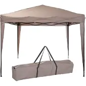 Ambiance Partytent - Paviljoen - EasyUp - Opvouwbaar - Waterdicht - Met Draagtas - 300 x 300 cm - Taupe