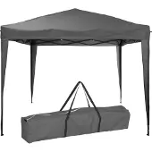 Pro Garden - Easy-Up Partytent - 300 x 300 x 245 cm - Grijs & Polyethylene - Opvouwbaar & Waterafstotend - Inclusief Draagtas - Voor Tuinfeesten & Evenementen