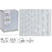 B2X LED-lichtgordijn met 220 LED's, watervalmodel, warmwit licht, 5 snelheidsstanden