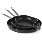Super Merchant Koekenpan Gietaluminium 240x55 mm Voet 180 mm, Pan + steelpan, Zilver
