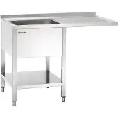 Bartscher Spoeltafel 700, spoelbak links, 120(B)x70(D)x85(H)cm
