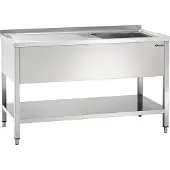 Bartscher Spoeltafel 700, spoelbak links, 140(B)x70(D)x85(H)cm