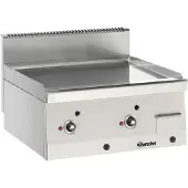 Bartscher Bakplaat Bartscher, gas, glad verchroomd, tafelmodel, 60(b)x29(h)x60(d), 7.6kW