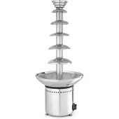 Hendi Chocoladefontein 6 niveaus roestvrij staal 230V 300W, Leuke keuken, Zilver