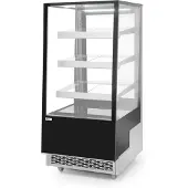 Hendi Koelvitrine met 3 schuine schappen, RVS, 80,5(b)x65(d)x144,5(h)cm, 233306