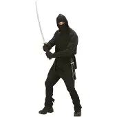 Widmann Carnavalskleding: Zwart Ninja kostuum voor carnaval