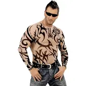 Widmann Tattoo shirt tribal (naturel met zwart)
