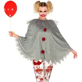 Finidi Poncho horror clown volwassenen