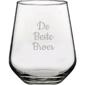Pasabahce Gegraveerde Drinkglas 42,5cl De Beste Broer