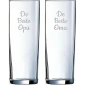 Arcoroc Gegraveerde longdrinkglas 31cl De Beste Opa-De Beste Oma