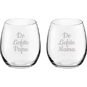 Royal Leerdam Gegraveerde Drinkglas 39cl De Liefste Mama-De Liefste Papa