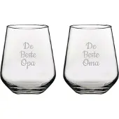 Pasabahce Gegraveerde Drinkglas 42,5cl De Beste Opa-De Beste Oma