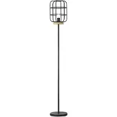 Brilliant 93073/66 Gwen Staanlamp Antiek Hout/Zwart Korund - 1 x E27