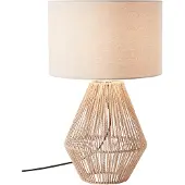 Brilliant Tafel lamp Laraine | Decoratieve natuurlijke tafel lamp | Textiel, papier, metaal | Beige | 1x E27, max. 42 W | IP20