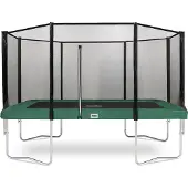 Salta Combo - 396 x 244 cm - Rechthoekige trampoline met veiligheidsnet - Stevig frame - Groen