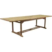 AVH-Collectie Rechthoekig 2 x uitschuifbare dining tuintafel 200-250-300x100xH77,5 cm teak