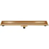 Guido Gusto Copper RVS Douchegoot compleet met flens 100x7x6,7cm tegelrooster