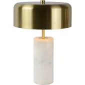 Lucide Tafellamp Mirasol, wit / opaal, Woon-/ Eetkamer, Steen, tafellamp