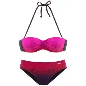 LASCANA Bikini 'Iris' pink / rood / zwart