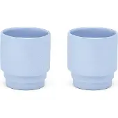 Puik Design - Monday espresso kopjes set van 2 – Porseleinen espresso kopjes – Design espressokopjes – Blauw