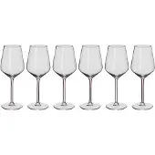 Alpina Wijnglazen Witte Wijn - 6 Stuks Witte Wijnglazen - Wijnglas 37cl - Wijnglazen Set - Glazenset voor Diner - Wijn Glazen - Helder Glas