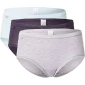 Sloggi Basic+ Midi C3P - Dames Onderbroek - 3-pack - Grijs/Paars/Blauw