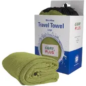 Care plus Microvezel Reishanddoek, Pestogroen - 75 x 150 cm