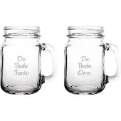 Fusion Gegraveerde Drinkglas 45cl De Beste Tante-De Beste Oom
