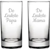 Fusion Gegraveerde longdrinkglas 28,5cl De Leukste Mama-De Leukste Papa