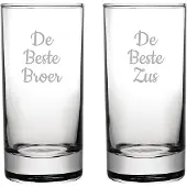 Fusion Gegraveerde longdrinkglas 28,5cl De Beste Broer- De Beste Zus