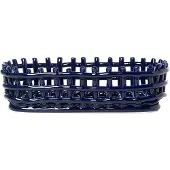 Ferm Living Decoratie Schaal Ceramic Oval Blue
