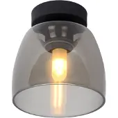 Lucide TYLER - Plafonnière (Plafondlamp) Badkamer - Ø 16,1 cm - 1xG9 - IP44 - Zwart