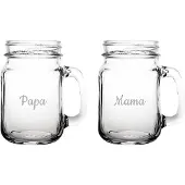 Fusion Gegraveerde Drinkglas 45cl Mama & Papa