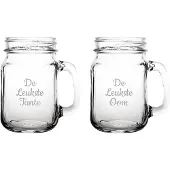Fusion Gegraveerde Drinkglas 45cl De Leukste Tante-De Leukste Oom