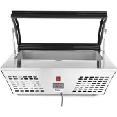 Hendi Opzet saladevitrine 67L, RVS, 61,2(b)x76,7(d)x32,8(h)cm, 4x GN 1/3, 233672