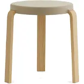 Normann Copenhagen Tap ronde kruk Sand, eikenhouten poten, Ø35x43 cm