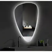 SaniGoods Ovaro organische spiegel met LED-verlichting met spiegelverwarming 60x80cm
