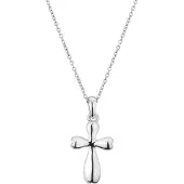 Traveller Kruis Ketting - Dames - Jeugd - Zilverkleurig - Zilver 925 - Lengte Verstelbaar 40 - 46 cm. - Kruis 20x13 mm. - 545256
