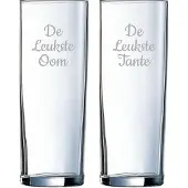 Arcoroc Gegraveerde longdrinkglas 31cl De Leukste Tante-De Leukste Oom