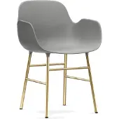 Normann Copenhagen Stoel Form Armchair Brass Grey