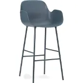 Normann Copenhagen Barstoel Form Bar Armchair 75 cm Steel Blue