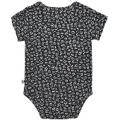 Born by Kiddo United romper antraciet/wit Grijs Jongens/Meisjes Katoen Ronde hals - maat 50