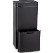 Klarstein Royal Trash Matte Black vuilnisemmer met sensor 72 L rvs matzwart