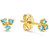 Jackie Gold Triangle Topaz Studs JKE20.017
