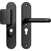 Axa Veiligheidsbeslag Oval Plus D-duwer+kruk U PC55 anti-kerntrek zwart