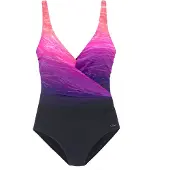 LASCANA Shaping-badpak lila / zwart